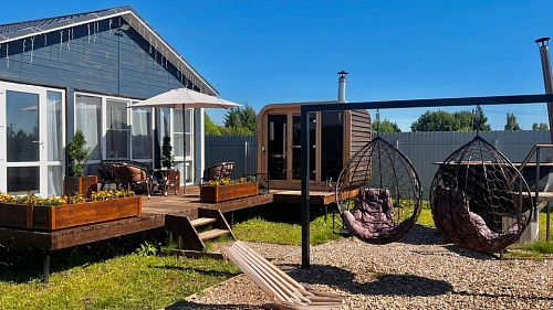 зимний дом 48 кв.м. с баней, чаном и бассейном на участке 11 соток вблизи д. Стройково